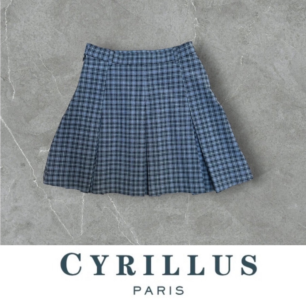 Cyrillus‎ Girl’s Grey Plaid Pleated Skirt, Size 10, MSRP $57 - Picture 2 of 6
